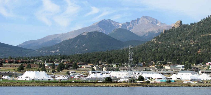 a1a110.jpg - Festival Tents across Estes Lake