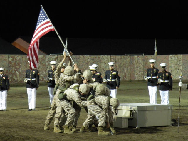 a3a1c1.jpg - U.S Marines and the Marine Brass Band