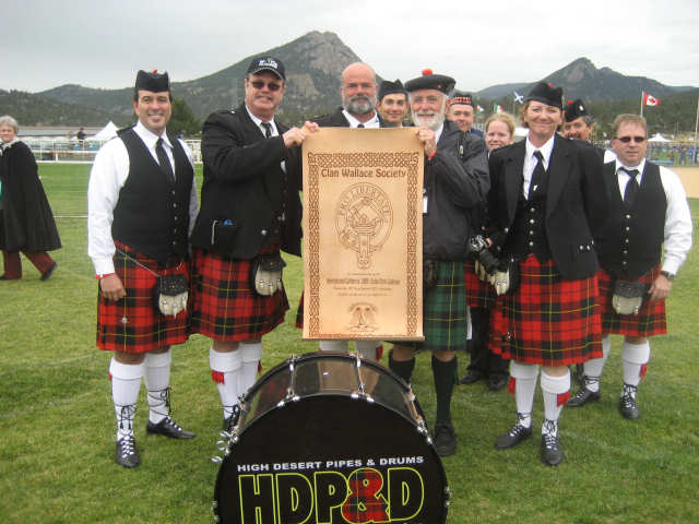 a5a2.jpg - Tooled leather certificate presented to Clan Wallace by HDP&B